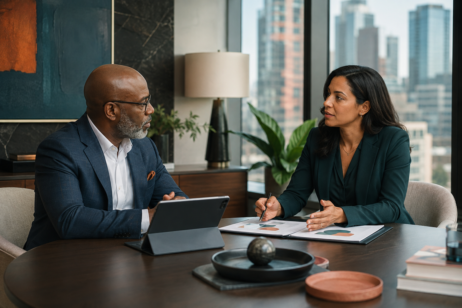 A NextWave strategist meeting with a company CEO